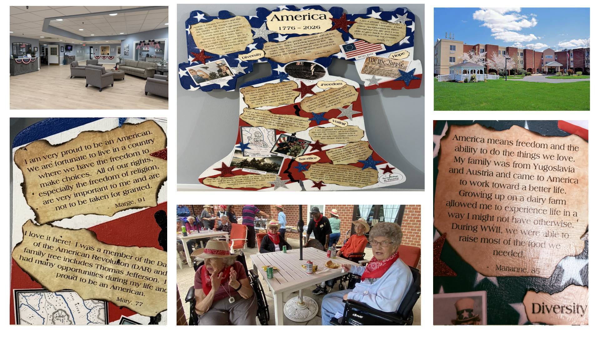 photo collage of Spring Village residents